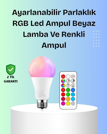 RGBW Teknolojili Akıllı LED Ampul, Zamanlayıcılı - Lisinya