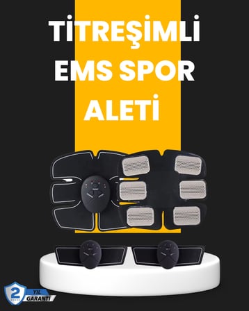 Titreşimli EMS Spor ve Fitness Cihazı Karın Kası Kol Bacak 2025 Model - Lisinya