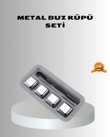 Paslanmaz Metal Buz Küpleri Seti Klipsli Sulandırmadan Soğutma Özellikli - Lisinya