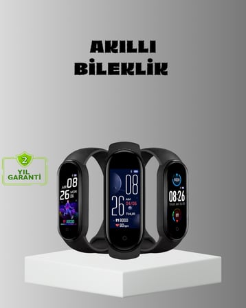 Akıllı Bileklik Adım Sayarlı Kalori Takipli Bildirim Uyumlu IP67 - Lisinya