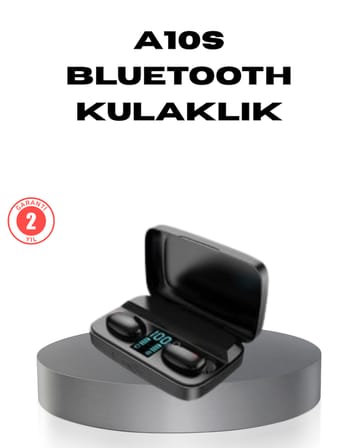 A10s TWS Bluetooth 5.0 Kulaklık – Powerbank’li Şarj Kutusu, Dokunmatik Kontrol, Gerçek Stereo - Lisi