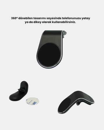 360° Dönebilen Manyetik Araç Telefon Tutucu Sarsıntısız ve Şık Tasarımlı - Lisinya