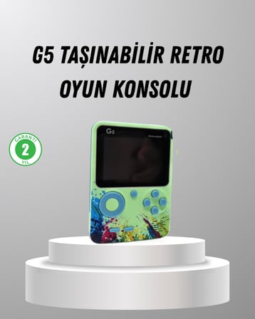 500 Oyunlu G5 Retro Mini Oyun Konsolu 3 İnç Ekran ve TV Desteği - Lisinya