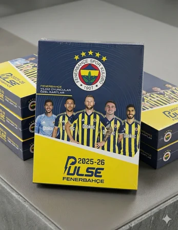 Pulse Futbolcu Kartları 2025/26 Paket 10 Kart Koleksiyon Kartları Sarı Laçivert