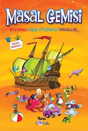 Masal Gemisi Boyamalı Soru Etkinlikli Masallar