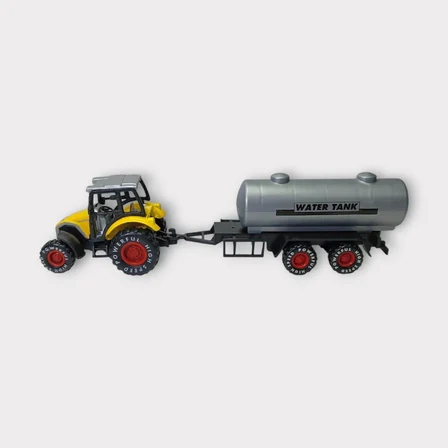 Çek Bırak Römorklu Traktör 25Cm - Sarı Su tanklı (Lisinya)