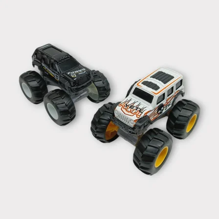 Mini Off-Road Araçlar 2'li - Siyah Beyaz (Lisinya)