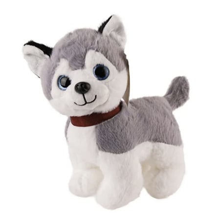 Sesli Peluş Köpek - 2309033 - Gri (Lisinya)