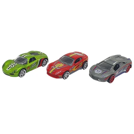 3'lü Araba Yarış Seti - Die Cast - DS045 (Lisinya)