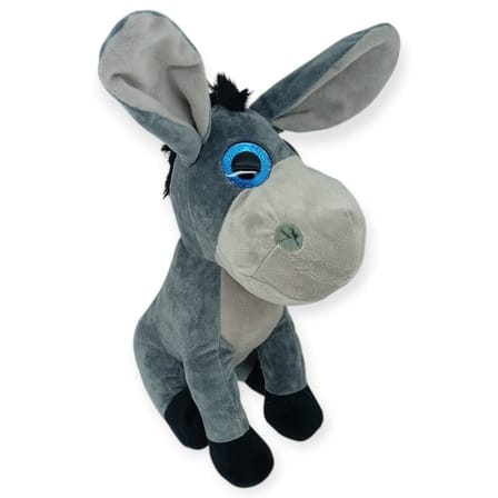 Peluş Cam Gözlü Hayvanlar 25 cm - Eşek (Lisinya)