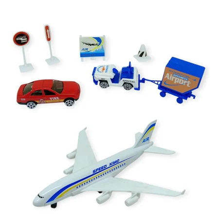 Havaalanı Seti Metal Arabalı - 89730 - Arabalı Set (Lisinya)