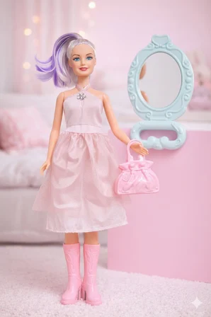 Moda Seti - Aksesuarlı 30 cm Bebek Seti  (Lisinya)