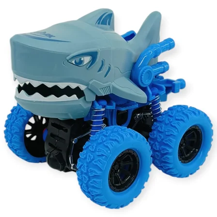 Köpek Balığı Sürtmeli Mekanik Monster Araba Gri 12 cm (Lisinya)