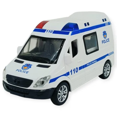 Polis Arabası Işıklı Sesli Sürtmeli Plastik 15cm (Lisinya)