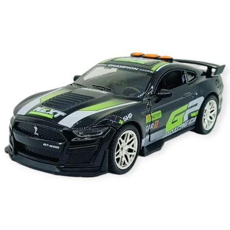 Spor Araba GT-500 Sürtmeli Işıklı Sesli Siyah Plastik 18cm (Lisinya)