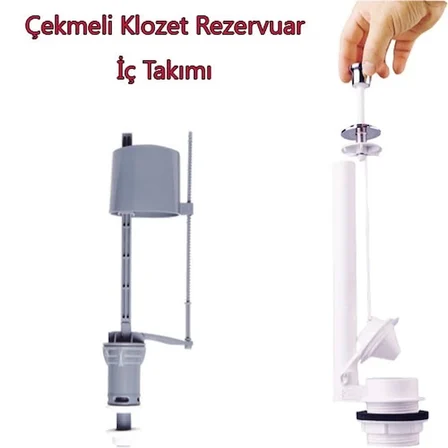 Klozet Sifon Çekmeli Rezervuar İç Takım Su Tasarruflu Seramik ( Lisinya )