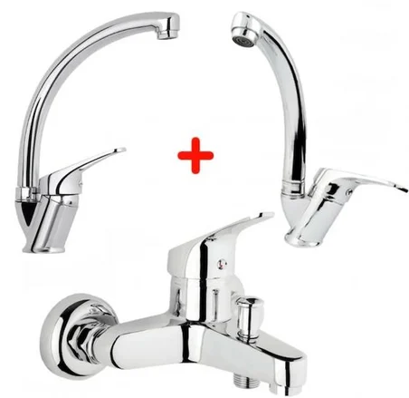 Mix Banyo Bataryası Lavabo - Evye 3 Lü Avantajlı Set ( Lisinya )