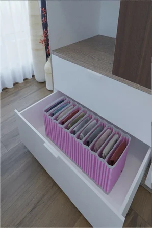 11 Bölmeli Dolap ve Çekmece Içi Düzenleyici Akordiyon Organizer M-00500 (1 Adet) ( Lisinya )