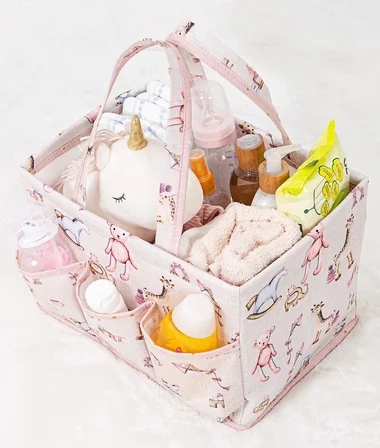 Baby Kullanımı Kolay Desenli Taşınabilir Bakım Çantası (pembe) ( Lisinya )