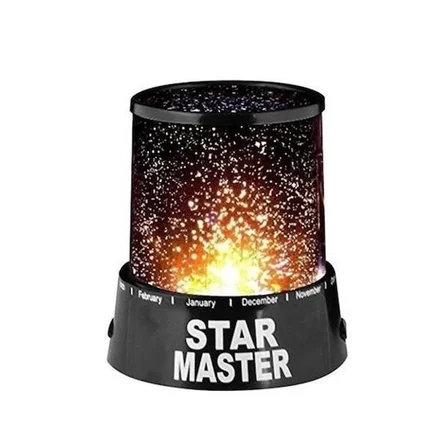 Star Master Pilli Gökyüzü Projeksiyonlu Led Renkli Yıldızlı Tavan Işık Yansıtma Gece Lambası ( Lisin