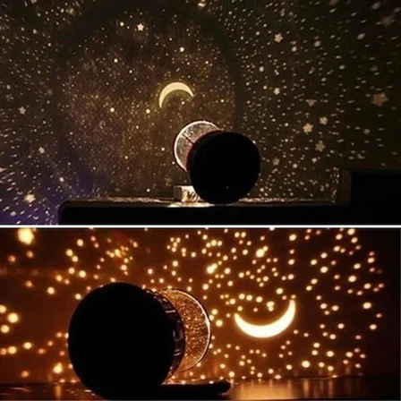 Star Master Pilli Gökyüzü Projeksiyonlu Led Renkli Yıldızlı Tavan Işık Yansıtma Gece Lambası ( Lisin
