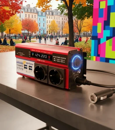 12v 2000w Modifiye Sinüs İnverter Araç Ve Güneş Enerjisi Uyumlu, Çift Usb, Çift Priz Ve Çakmaklık Li