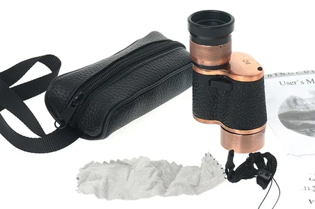6x24  Baıgısh, Askeri Tarzi Pirinç Ve Deri Kaplamalı, Deri çantalı Monocular Dürbün Princ ( Lisinya 