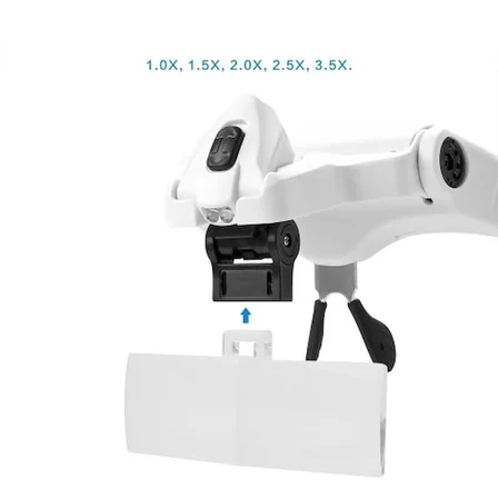 Nikula-5 Lens 1.0x-3.5x, 2led Işıklı  Ile Ayarlanabilir Gözlük Büyüteç9892B2 ( Lisinya )