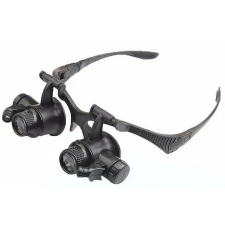 Nikula-Gözlük Modeli 10x 15x 20x 25x Lens,2led ışıklı,büyüteç ( Lisinya )