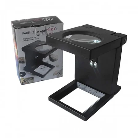 Nikula-Katlanır Plastık,led ışıklı Test Cıhazı Büyüteç 2.5x90mm ( Lisinya )