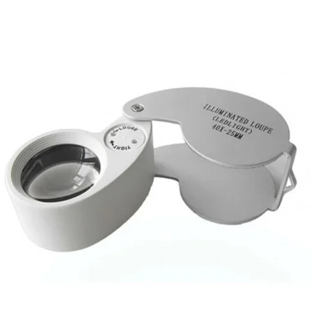 Nikula-Mini 40x25mm Takı Büyüteç, Cep Büyüteç, Teftiş, Elmas Pullar, Madeni Kontrol Lup Mg21011 ( Li