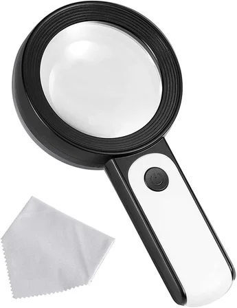 Nikula-30X -12Işıklı Büyüteç Taşınabilir Çıft Katmanlı Optik Cam Okuma Büyüteç 2290-18 ( Lisinya )