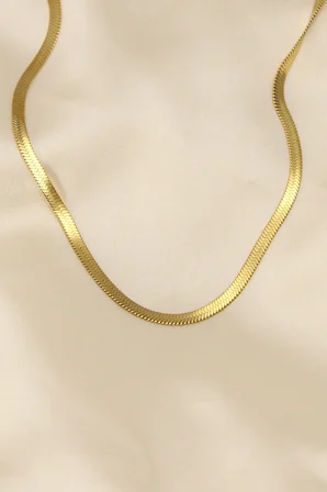 316L Çelik Altın Renk 45 cm İtalyan Zincir Model Kadın Kolye - Lisinya