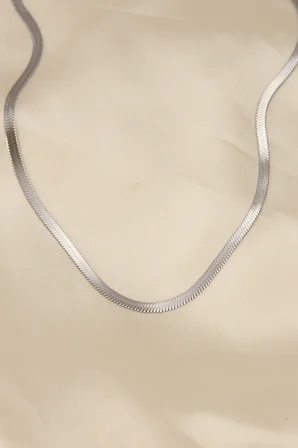 316L Çelik Silver Renk 45 cm İtalyan Zincir Model Kadın Kolye - Lisinya
