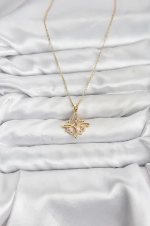316L Çelik Zincir Gold Renk Sonsuzluk Model Zirkon Taşlı Kadın Kolye - Lisinya