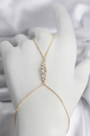 Pirinç Gold Renk Zirkon Taşlı Kadın Şahmeran - Lisinya
