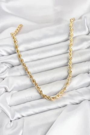 CM Burgu Model Gold Renk Pirinç 60 cm Kadın Kolye - Lisinya