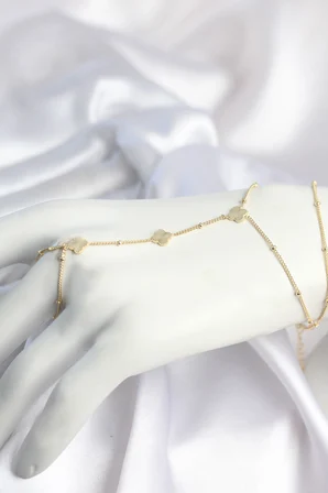 Pirinç Gold Renk Yonca Model Kadın Şahmeran - Lisinya