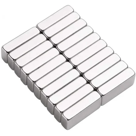 2 Adet 20x10x5 mm Neodyum Magnet N35 Güçlü Mıknatıs Köşeli ve Dayanıklı Nikel Kaplama ( Lisinya )