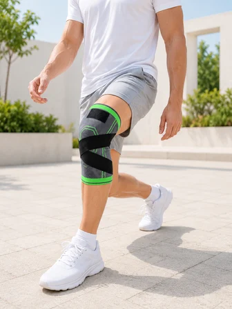 Ayarlanabilir Diz Desteği Çapraz Bantlı Spor Koşu Fitness Dizliği - Lisinya
