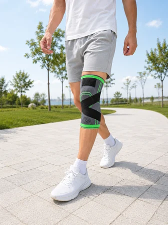 Ayarlanabilir Diz Desteği Çapraz Bantlı Spor Koşu Fitness Dizliği - Lisinya