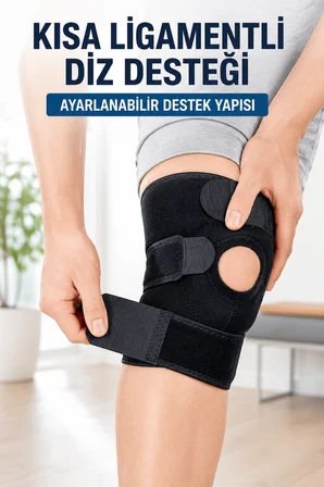 Ayarlanabilir Kısa Ligamentli Dizlik Açık Diz Kapağı Spor ve Günlük Kullanım - Lisinya
