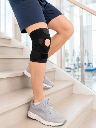 Kısa Diz Desteği Ligamentli Açık Diz Kapağı Cırtlı Ayarlanabilir Dizlik - Lisinya