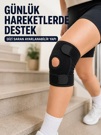 Kısa Patella Dizlik Ayarlanabilir Cırtlı Diz Destekliği Spor ve Günlük Kullanım - Lisinya