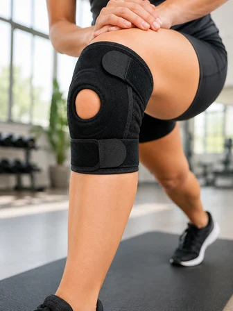 Açık Patella Dizlik Diz Kapağı Destekli Ayarlanabilir Cırtlı Sporcu Dizliği - Lisinya