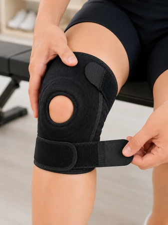 Patella Destekli Kısa Dizlik Ayarlanabilir Bantlı Diz Koruyucu Destek - Lisinya