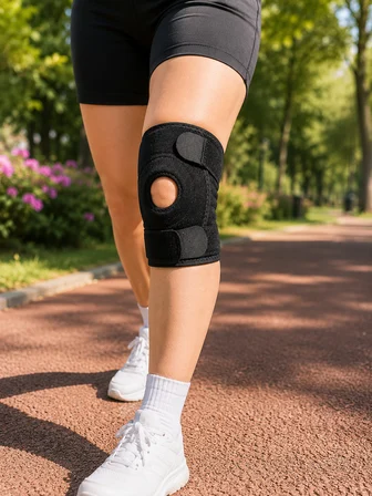 Patella Destekli Kısa Dizlik Ayarlanabilir Bantlı Diz Koruyucu Destek - Lisinya
