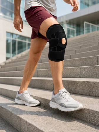 Patella Destekli Ligamentli Dizlik Ayarlanabilir Cırtlı Silikon Pedli Diz Desteği - Lisinya