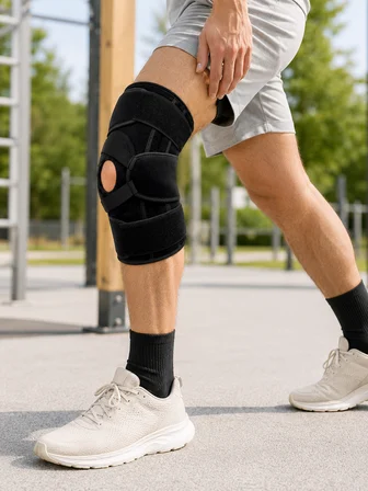 Silikon Patella Destekli Dizlik Nefes Alabilir Ayarlanabilir Cırtlı Ligament Desteği - Lisinya