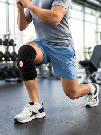 Sporcu Patella Dizliği Esnek Ligamentli Silikon Pedli Menisküs Diz Destek Bandajı - Lisinya